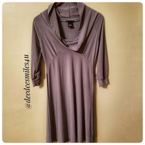 EUC BCBGMAXAZRIA Cowl Neck Dress with Thin Tie